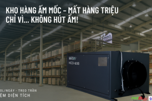 Harison HCD-90B - Giải Pháp Hút Ẩm Treo Trần Hiện Đại Cho Kho Logistics