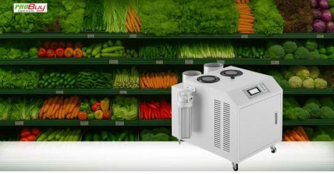 Duy trì độ ẩm lý tưởng cho siêu thị mini cửa hàng tiện lợi với máy phun sương tạo ẩm Mitsuta