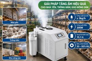 MÁY TẠO ẨM PHUN SƯƠNG CÔNG NGHIỆP MITSUTA LT-UH03 – GIẢI PHÁP TĂNG ẨM HIỆU QUẢ CHO NHÀ YẾN, TRỒNG NẤM, KHO NÔNG SẢN ?