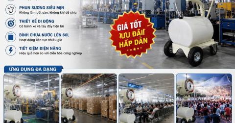 Giải Pháp Làm Mát Đột Phá Cho Không Gian Lớn: Quạt Phun Sương Mitsuta HW-20MC08